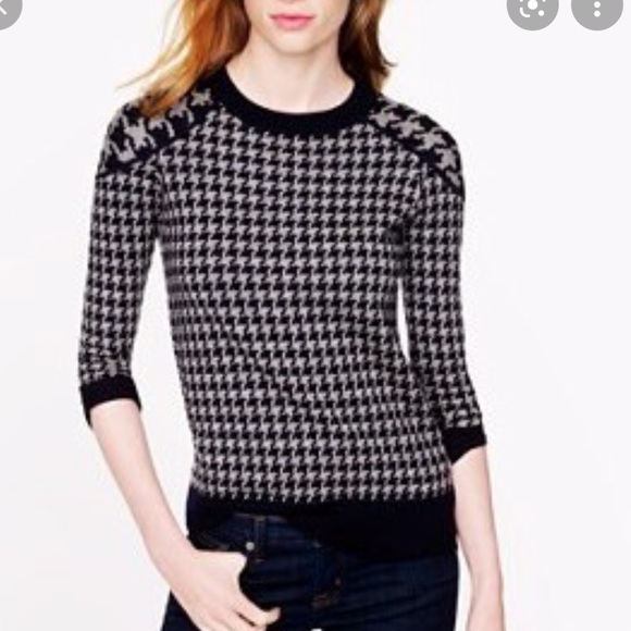 J Crew Houndstooth Tippi Sweater 